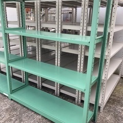 コクヨ ボルトレス中量ラック 2連結 4段 中量棚 スチール棚 中古