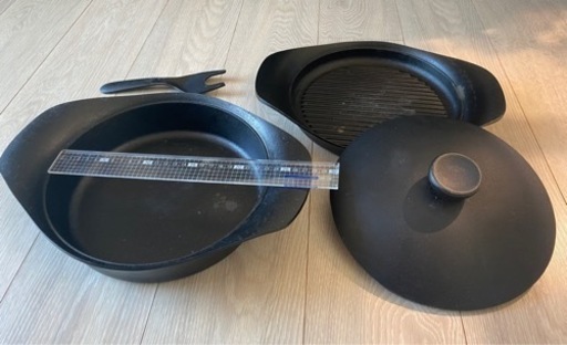 柳宗理 南部鉄器グリルパン+浅型鍋