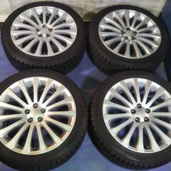 冬 レガシィ純正 スバル 18インチ【富山】スバル純正 BM BR系 レガシィ PCD100 +55 ダンロップ 冬 225/45R18 中古4本 インプレッサ エクシーガ