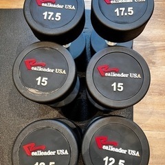 値下げ•別売り可】ラバーダンベルセット 12.5kg•15kg•17.5kg