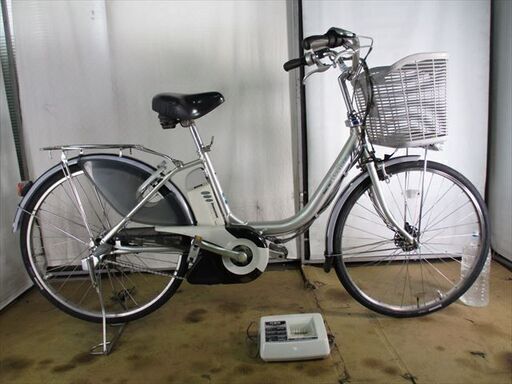 C361★整備済み　中古電動自転車★【ブリヂストン　アシスタ　26インチ　4Ah　シルバー】