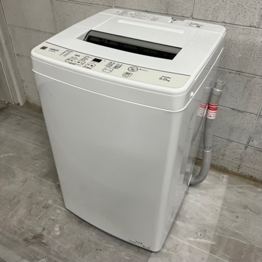 AQUA  アクア　洗濯機　AQW-S6E8(JW) 6kg  2020年製