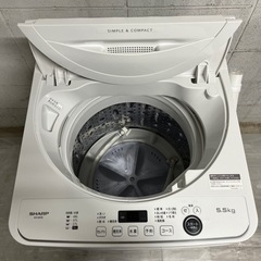SHARP 全自動電気洗濯機　ES-GE5E-W 2021年製 SHARP シャープ 全自動洗濯機 ES-GE5E-W 2021年製【トレファク 川越店】