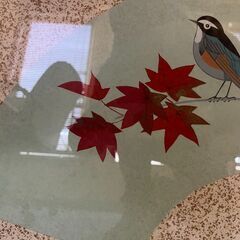 【模写】 橋口幾三郎（はしぐち　いくさぶろう） [鳥と紅葉] 日本画 サイン有 額装 縦48×横63×厚み2.5㎝ 額装 花鳥 山水 日本画 （014）