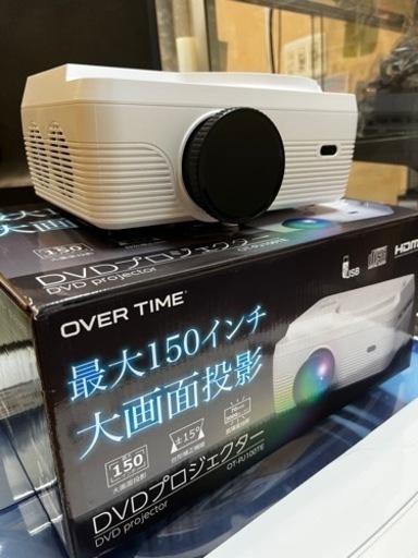 予約販売 150インチ投影 TIME 【美品】OVER プロジェクター DVDプロジェクター ホームシアター  プロジェクター、ホームシアター