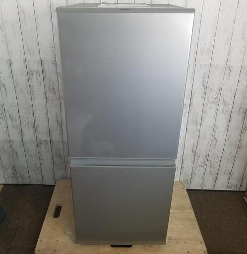 【美品】AQUA/アクア 126L 2ドア冷凍冷蔵庫 フラット＆スクエアデザイン AQR-13H-S 2019年製品