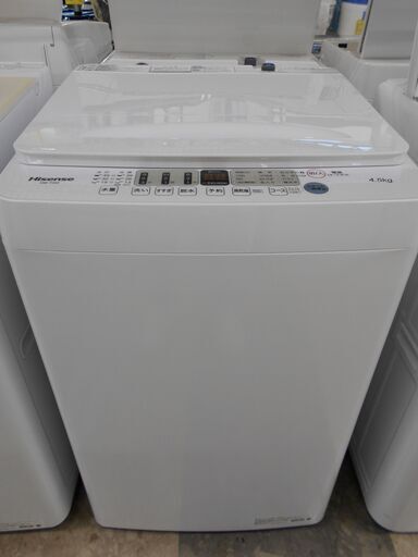 ハイセンス4.5kg用全自動洗濯機HW-T45Ｆ2022年製-