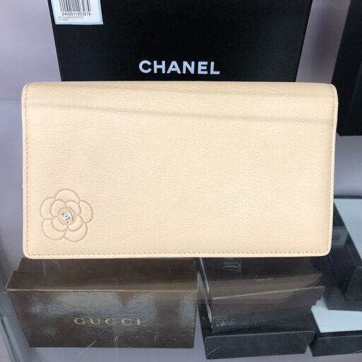 【CHANEL 財布 買取強化！見積だけでもOK】カメリア 二つ折り財布【リサイクルモールみっけ柏店】