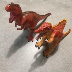 恐竜 フィギュア　ソフトトイ　２体まとめ売り　大型