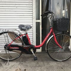 地域限定送料無料 パナソニック ビビ DX 8,9AH 新基準 子供乗せ 赤