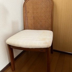 浜本工芸製　籐椅子　4客