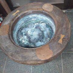 木製　丸火鉢