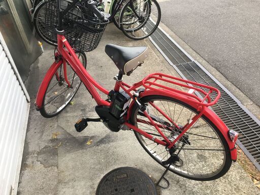 地域限定送料無料 ヤマハ パス アミ 新基準 子供乗せ 8,7AH 赤