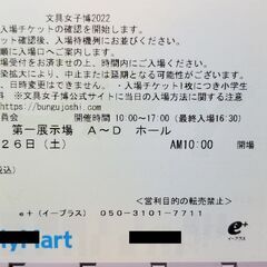 文具女子博 2022 11月26日(土) チケット1枚