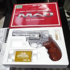 【ネット決済・配送可】モデルガン　S＆W M60スーパーステンレス