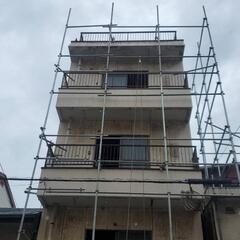 価格破壊、家屋解体足場フルセット120平米2階建て