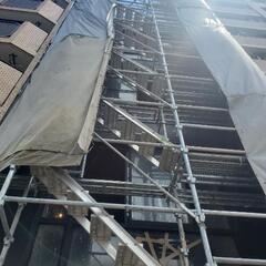 価格破壊、家屋解体足場フルセット120平米2階建て