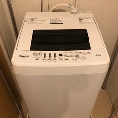 (取引中)2019年製 洗濯機 4.5kg HW-E4502