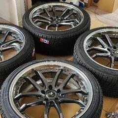 値下げ【良品】 タイヤ ホイール スタッドレス 冬タイヤ 245/40R/20 使用期間短期 元値総額50万以上