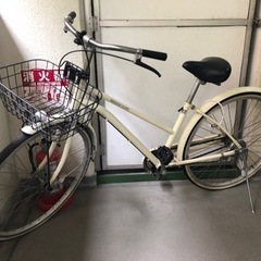 【取引決定】自転車 クリーム色