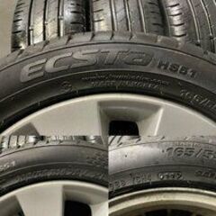 KUMHO EXSTA HS51 165/55R14】夏タイヤ【SUZUKI ワゴンR 純正ホイール 