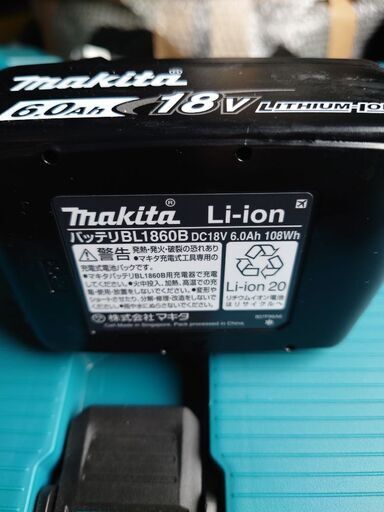 マキタ　makita バッテリー　BL1860B 未使用