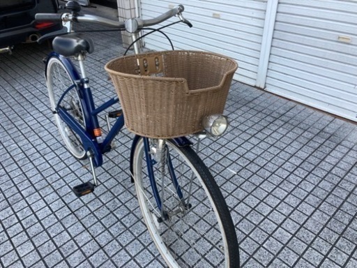 26インチ自転車】美品❗️使用少ない❗️変速なし LEDライト、強化リヤ