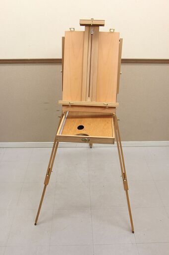 絵画用品まとめて イーゼル 折りたたみイーゼル ポータブルスケッチボックス 油彩イーゼルパレット (R2243wY)