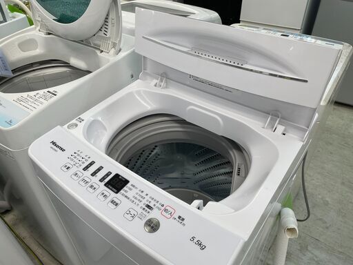 配送設置込み　ハイセンス5.5K洗濯機　2019年製　分解クリーニング済み！！