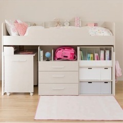 ②  ニトリ　システムベッド　デニッシュT WW/WH