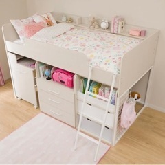 ②  ニトリ　システムベッド　デニッシュT WW/WH