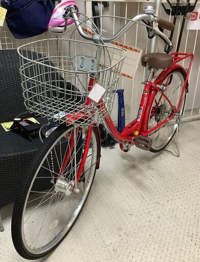 自転車 caracol 26インチ 変速あり レッド【ユーズドユーズ名古屋天白店】J2247 自転車 caracol 26インチ 変速あり レッド【ユーズドユーズ名古屋天白