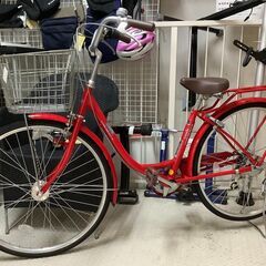 自転車 caracol 26インチ 変速あり レッド【ユーズドユーズ名古屋天白店】J2247