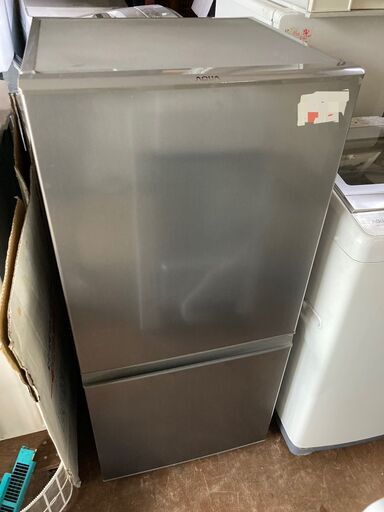 ☆中古￥14,800！【会員価格￥13,800】AQUA　157㍑2ドア冷蔵庫　家電　2018年製　AQR-16E5(S)型　幅53cmｘ奥行58cmｘ高さ116cm　【BK190】