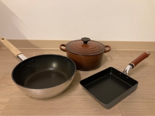 フライパン＋卵焼き器＋ホーロー鍋セット