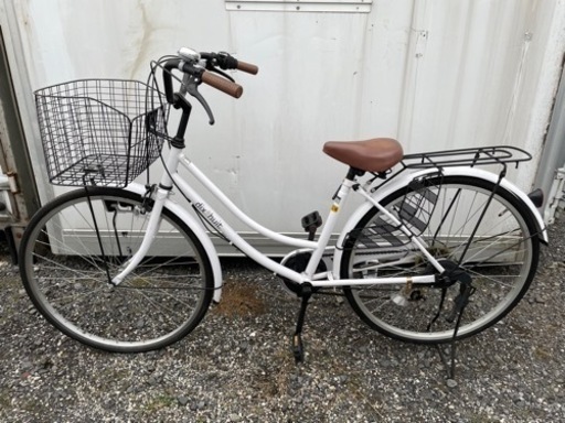 ●dixhuit 26インチ 自転車●6段変速 白