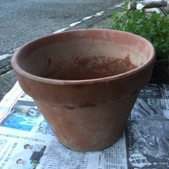①素焼き植木鉢😊深型28cm
