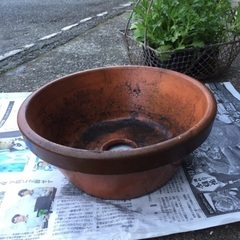 ②素焼き植木鉢😊浅型26cm