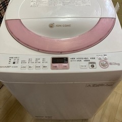 SHARP 洗濯機 6.0kg ES-GE60N-P Ag+イオ...