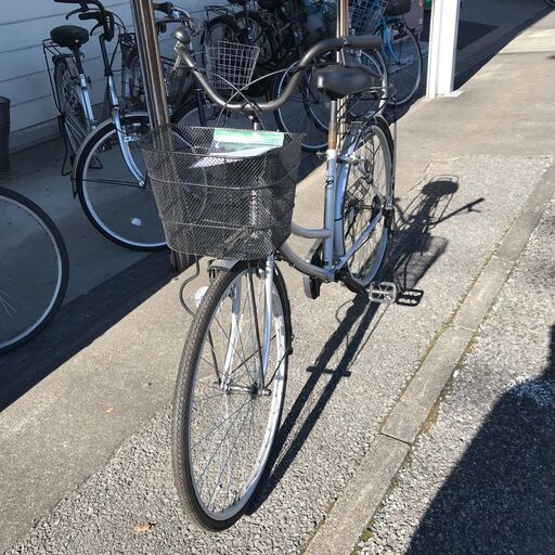 ★ジモティ割あり★  自転車 26 銀 クリーニング済み KJ1052