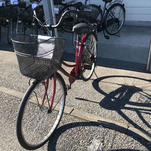 ★ジモティ割あり★  自転車 26 赤 クリーニング済み KJ1055