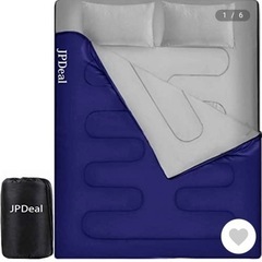 新品未開封　JPDeal 寝袋 シュラフ 封筒型 軽量 保温 2...