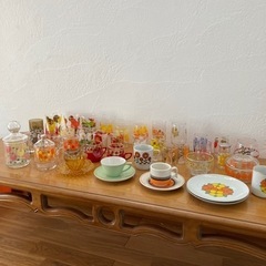 昭和レトロ グラス 容器 コップ お皿