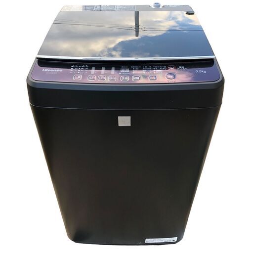 J1123 Hisense 全自動洗濯機 5.5kg HW-G55E5KK 2018年製 ハイセンス
