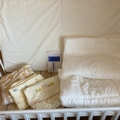 お布団セット付】カトージ KATOJI ベビーベッド 白 ハイシート