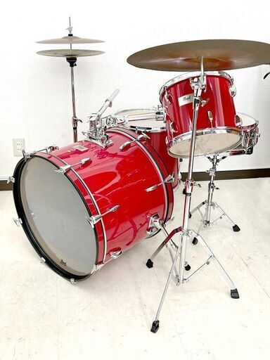 北海道 千歳市/恵庭市  Pearl  パール RANGERシリーズ ドラムセット レッド タムタム1個欠品