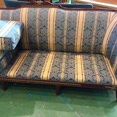 【愛品館八千代店】アンティーク調　3人掛ソファ
