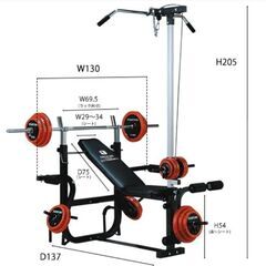 ファイティングロード キングスセット 筋トレ プレート80kg付【引取限定・現状渡し】