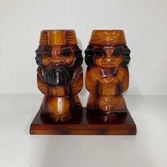 アイヌ民芸 夫婦彫刻