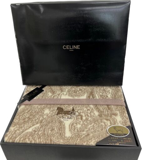 【レガストック川崎本店】CELINE セリーヌ 純毛毛布ウール 140×200cm FST1001655